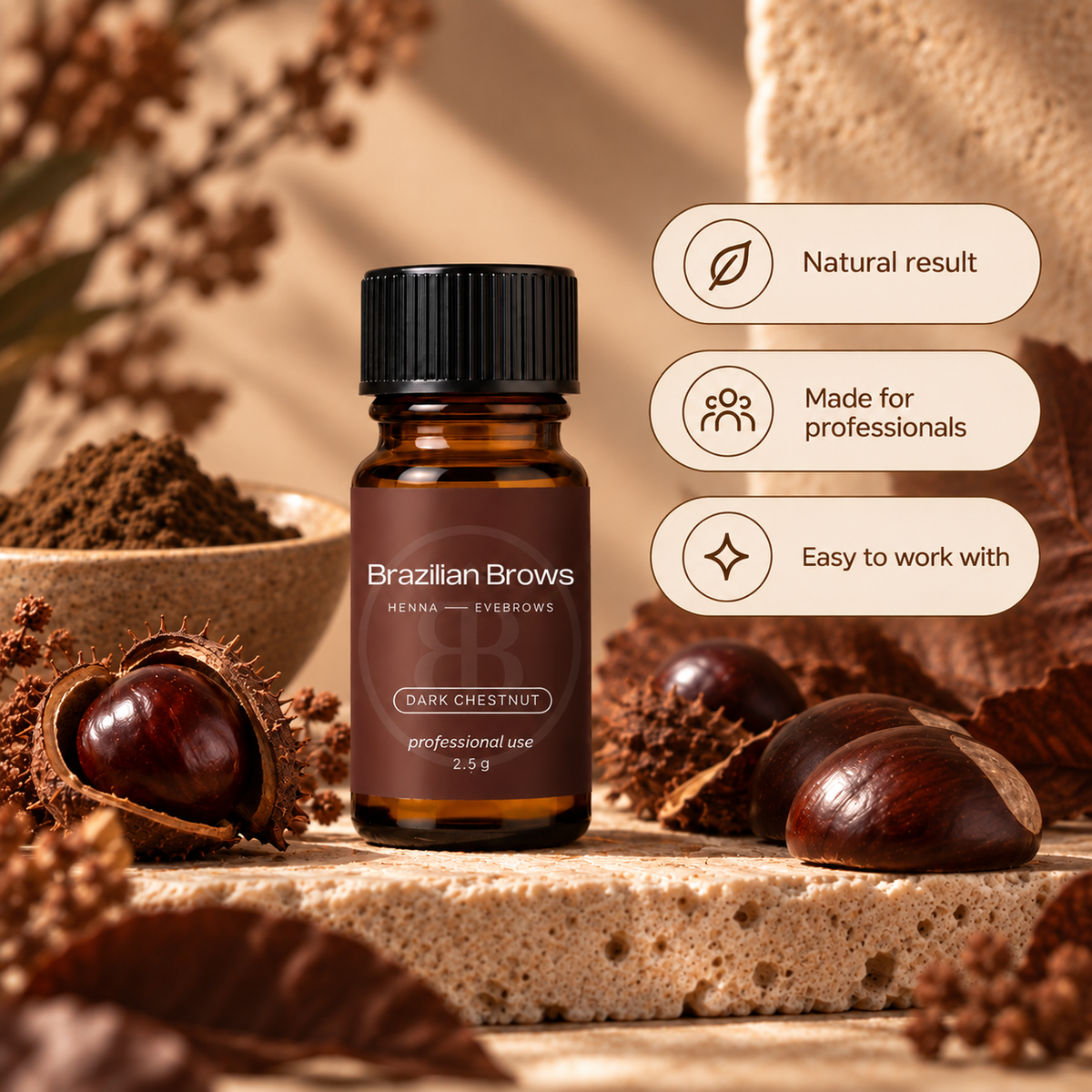 Henna Eyebrow Dye - Dark Chestnut