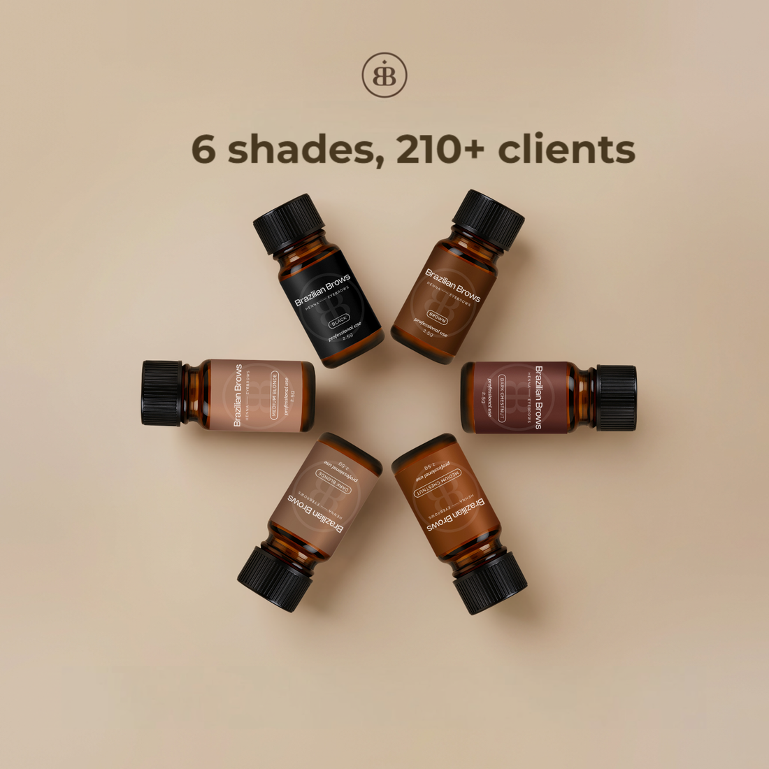 Henna Brow Kit - 6 Colors (±210 clients)