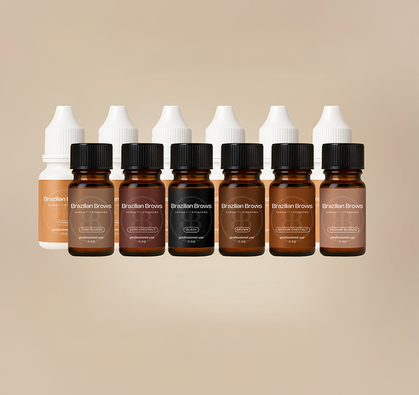 Henna Brow Kit - 6 colors for 210 treatments | Brazilian Brows