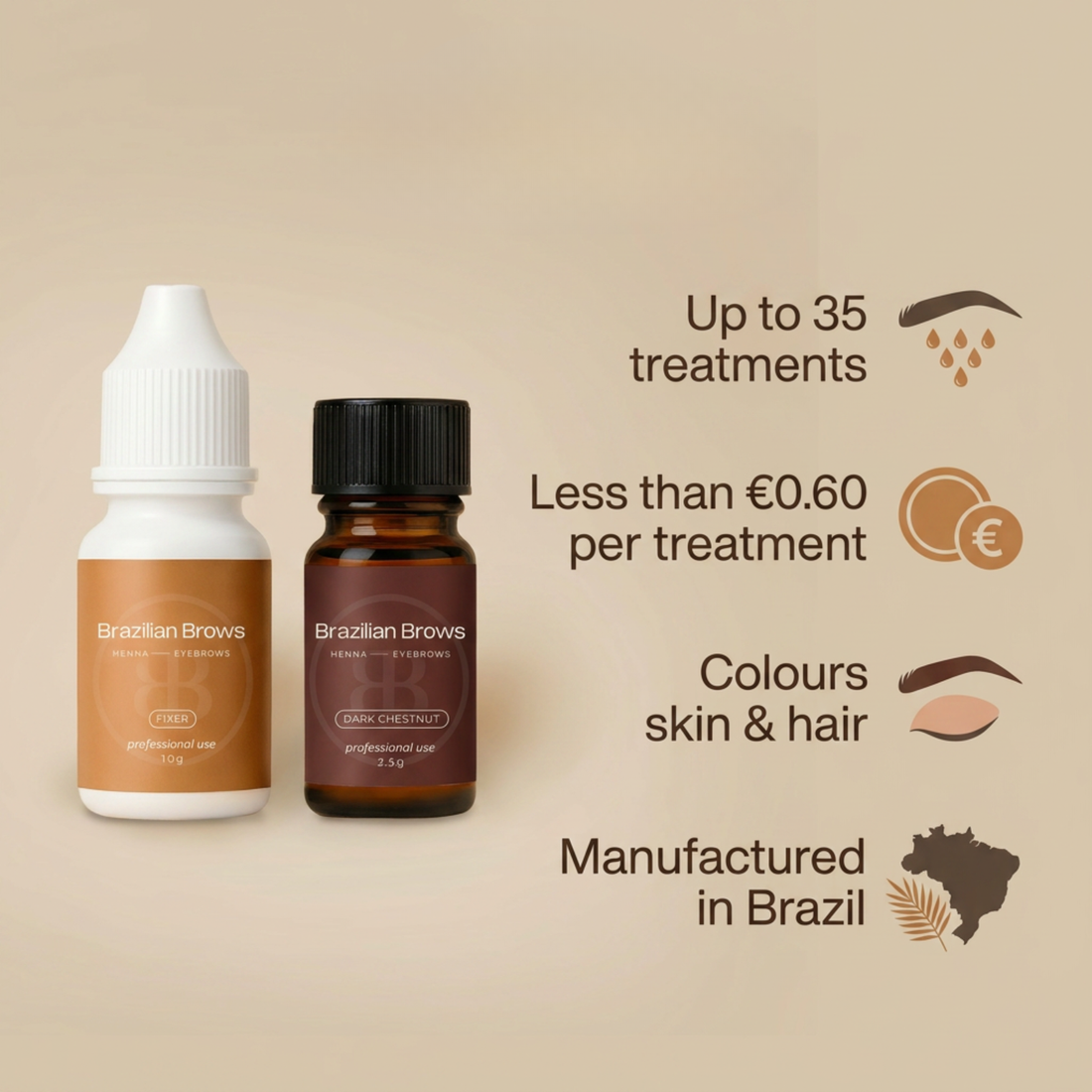 Henna Eyebrow Dye - Dark Chestnut