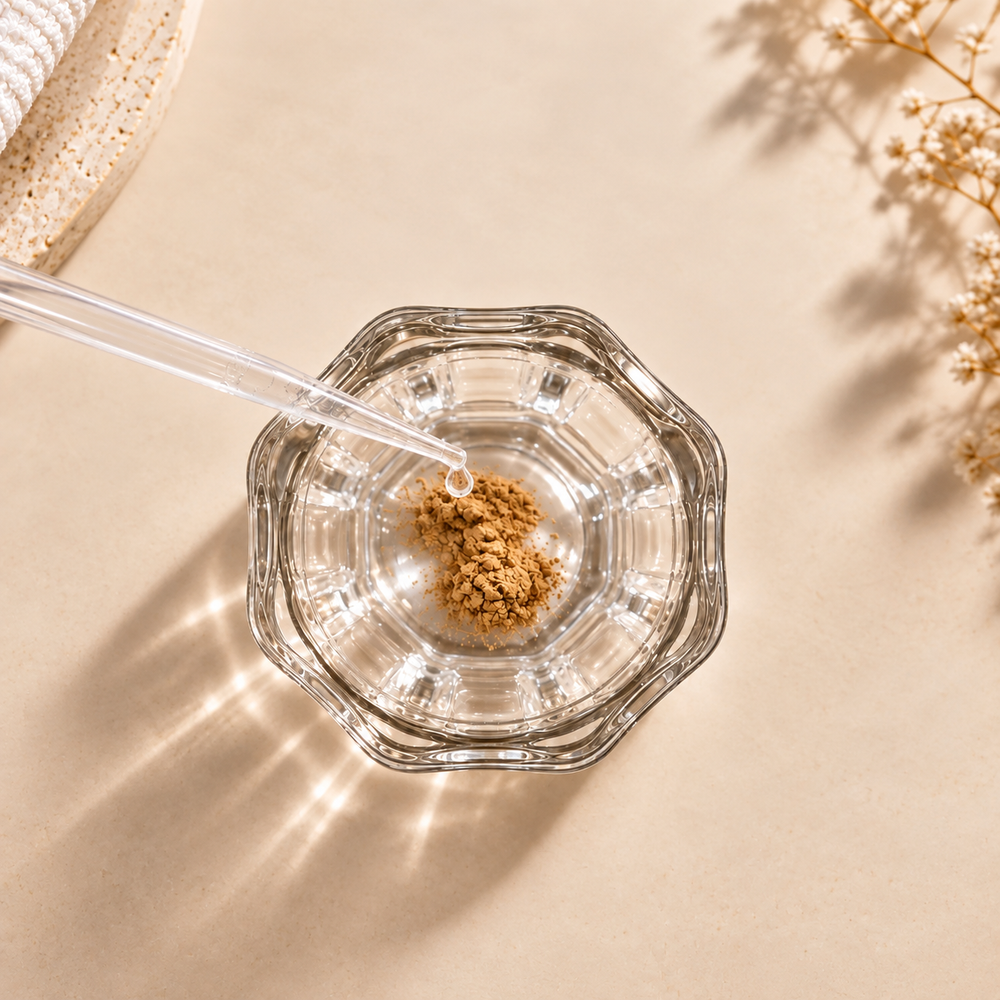 Step 3: Add 8–10 drops of mineral water